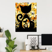 Kat en muis - afdrukken op poster (Thuiskantoor)