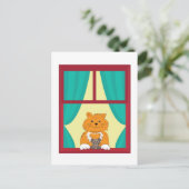 Kat en muis briefkaart (Staand voorkant)