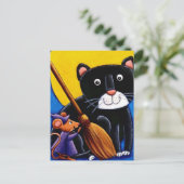 kat en muis briefkaart (Staand voorkant)