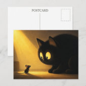 Kat en muis briefkaart (Voorkant / Achterkant)
