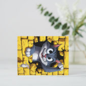 Kat en muis. briefkaart (Staand voorkant)