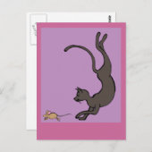 kat en muis briefkaart (Voorkant / Achterkant)