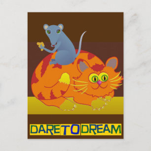 Kat en muis briefkaart