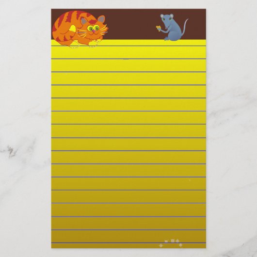 Kat en muis briefpapier (Voorkant)