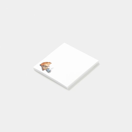 Kat en muis Cartoon afspelen Post-it® Notes (Schuin)