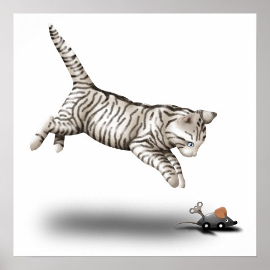 Kat en muis cartoon poster (Voorkant)