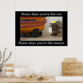 Kat en muis Demotivationeel Poster (Keuken)