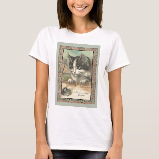  kat en muis die op mij wachten? t-shirt (Voorkant)