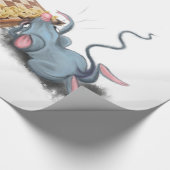 Kat en muis die schaafschaafschotel afschilderen F Cadeaupapier (Hoek)