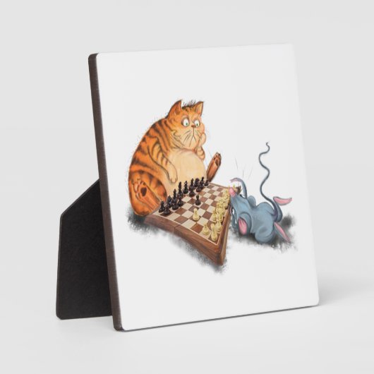 Kat en muis die schaafschaafschotel afschilderen F Fotoplaat (Voorkant)