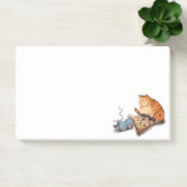 Kat en muis die schaafschaafschotel afschilderen F Post-it® Notes (Kantoor)