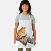 Kat en muis die schaafschaafschotel afschilderen F Schort (Insitu)