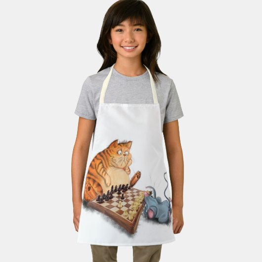 Kat en muis die schaafschaafschotel afschilderen F Schort (Insitu)