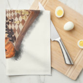 Kat en muis die schaafschaafschotel afschilderen F Theedoek (Quarter Fold)