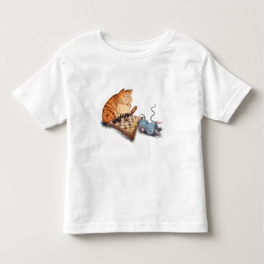 Kat en muis die schaap Cartoon tekenen Kinder Shirts (Voorkant)