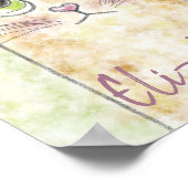 Kat-en-Muis-Illustratie Poster (Hoek)