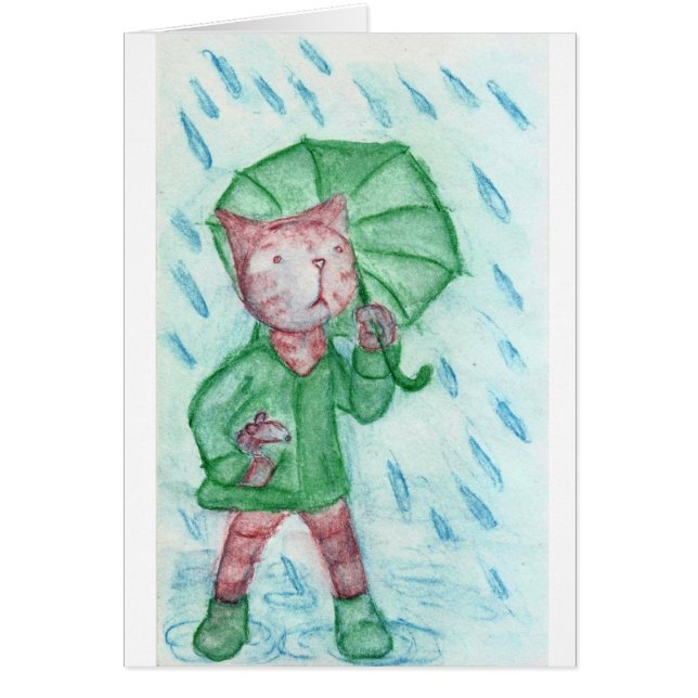 Kat en muis in de regen (Voorkant)