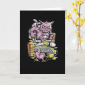 Kat en Muis Kaart (Gele Bloem)