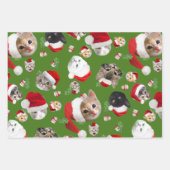 Kat en muis Kerstmis Inpakpapier Vel (Voorkant 2)