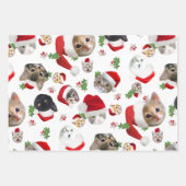 Kat en muis Kerstmis Inpakpapier Vel (Voorkant)