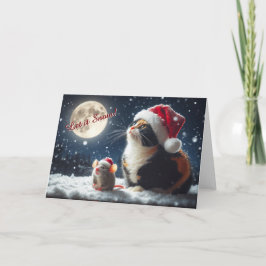 Kat en muis kijken naar de Kaart van de sneeuwkers