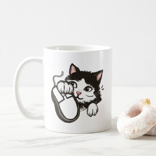 Kat en muis koffiemok (Met donut)