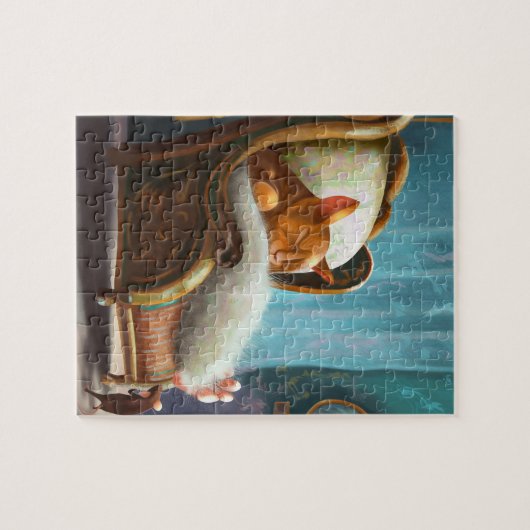 Kat en muis legpuzzel (Horizontaal)