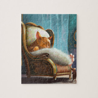 Kat en muis legpuzzel