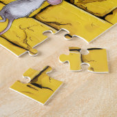 Kat en muis. legpuzzel (Zijkant)