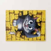 Kat en muis. legpuzzel (Horizontaal)