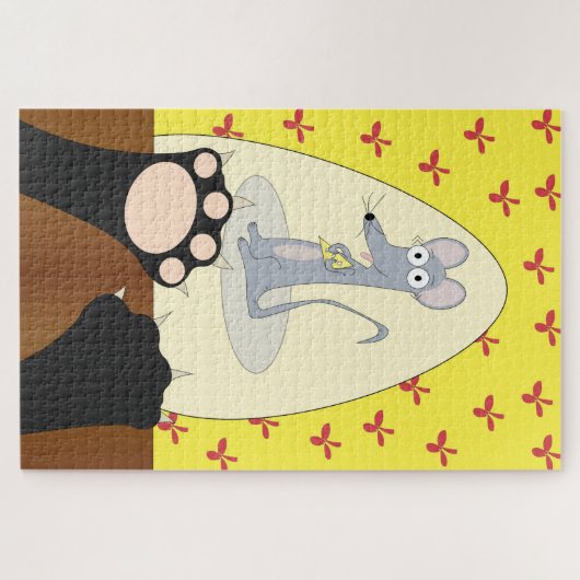 Kat en muis legpuzzel (Horizontaal)