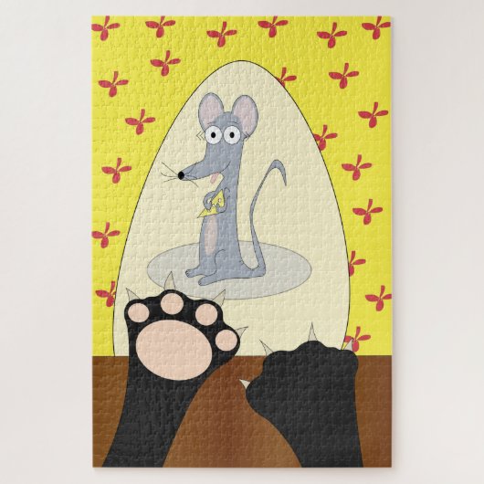 Kat en muis legpuzzel (Verticaal)