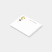 Kat- en muis-luchtballon, aangepast post-it® notes (Schuin)