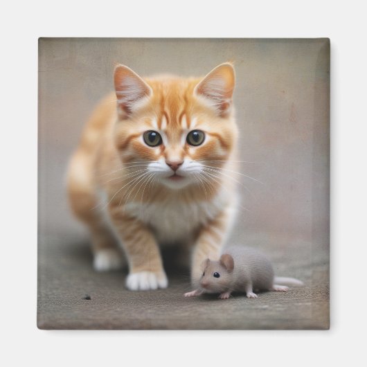 Kat en Muis Magneet (Voorkant)