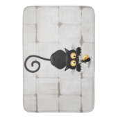 Kat en muis met tekenfilm op kaasdeeg badmat (Voorkant Verticaal)