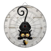 Kat en muis met tekenfilm op kaasdeeg dartbord (Voorkant)