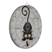 Kat en muis met tekenfilm op kaasdeeg dartbord (Voorkant Links)