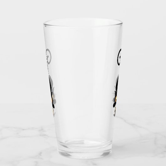 Kat en muis met tekenfilm op kaasdeeg glas (Rechts)