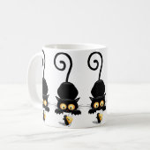 Kat en muis met tekenfilm op kaasdeeg koffiemok (Voorkant links)