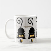 Kat en muis met tekenfilm op kaasdeeg koffiemok (Links)