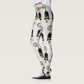 Kat en muis met tekenfilm op kaasdeeg leggings (Links)