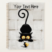 Kat en muis met tekenfilm op kaasdeeg planner (Voorkant)