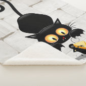 Kat en muis met tekenfilm op kaasdeeg sherpa deken (3/4)