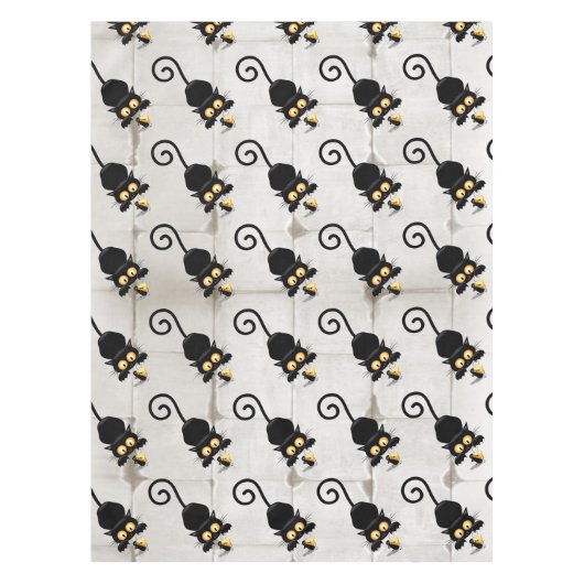 Kat en muis met tekenfilm op kaasdeeg tafelkleed (Voorkant)