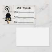 Kat en muis met tekenfilm op kaasdeeg visitekaartje (Voorkant / Achterkant)