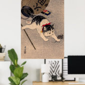  kat en muis - Ohara Koson Poster (Thuiskantoor)