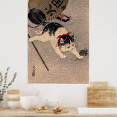 kat en muis - Ohara Koson Poster (Keuken)