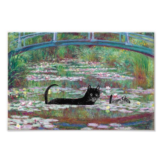 Kat en muis onder de brug foto afdruk (Voorkant)