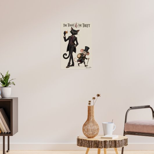 Kat-en-Muis-Ongemak Poster (Woonkamer 3)