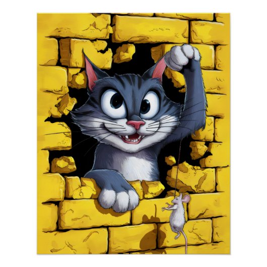 Kat en muis. perfect poster (Voorkant)